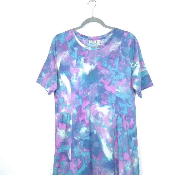 LOGO By Lori Goldstein Tie Dye Jersey Midi Dress - Picture 2 of 10